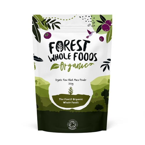 Organic raw black - organic, powder